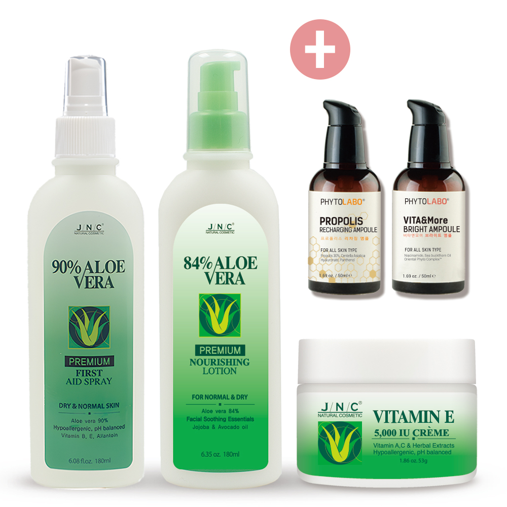 JNC 알로에베라 3종세트[스페셜기프트2종: 피토라보 프로폴리스 앰플 50ml 정품 + 피토라보 브라이트닝 앰플 50ml 정품 추가증정] 추가 이미지