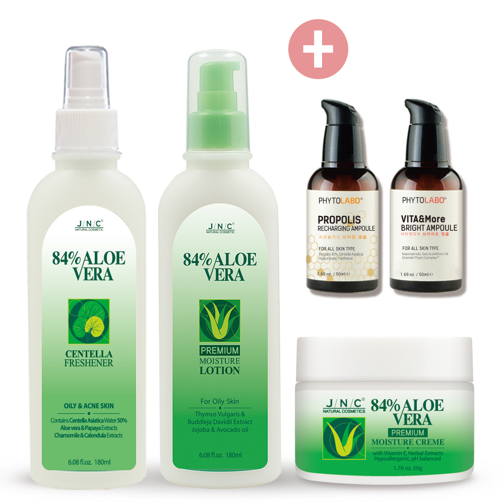 JNC 알로에베라 3종세트[스페셜기프트2종: 피토라보 프로폴리스 앰플 50ml 정품 + 피토라보 브라이트닝 앰플 50ml 정품 추가증정] 추가 이미지