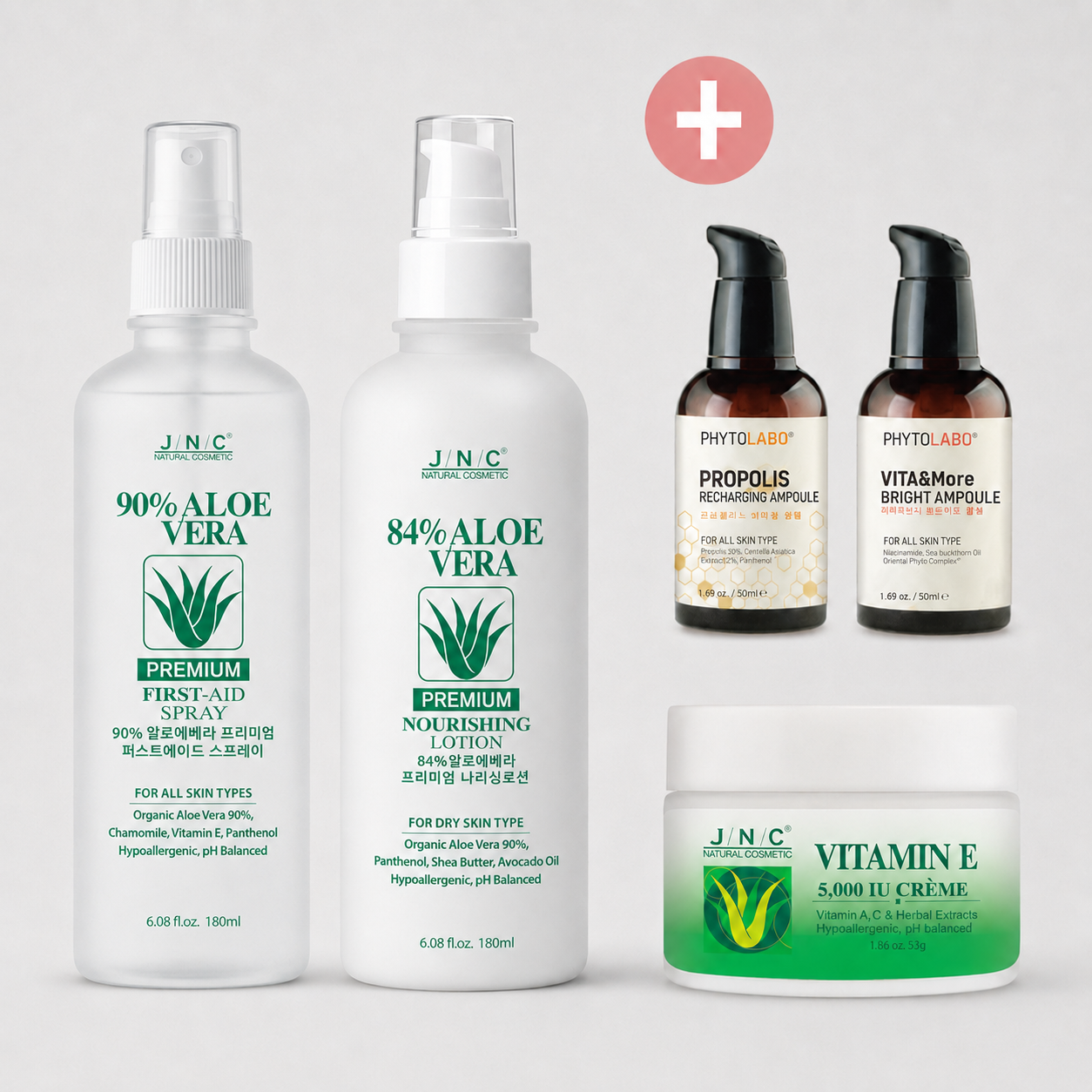 JNC 알로에베라 3종세트[스페셜기프트2종: 피토라보 프로폴리스 앰플 50ml 정품 + 피토라보 브라이트닝 앰플 50ml 정품 추가증정] 추가 이미지